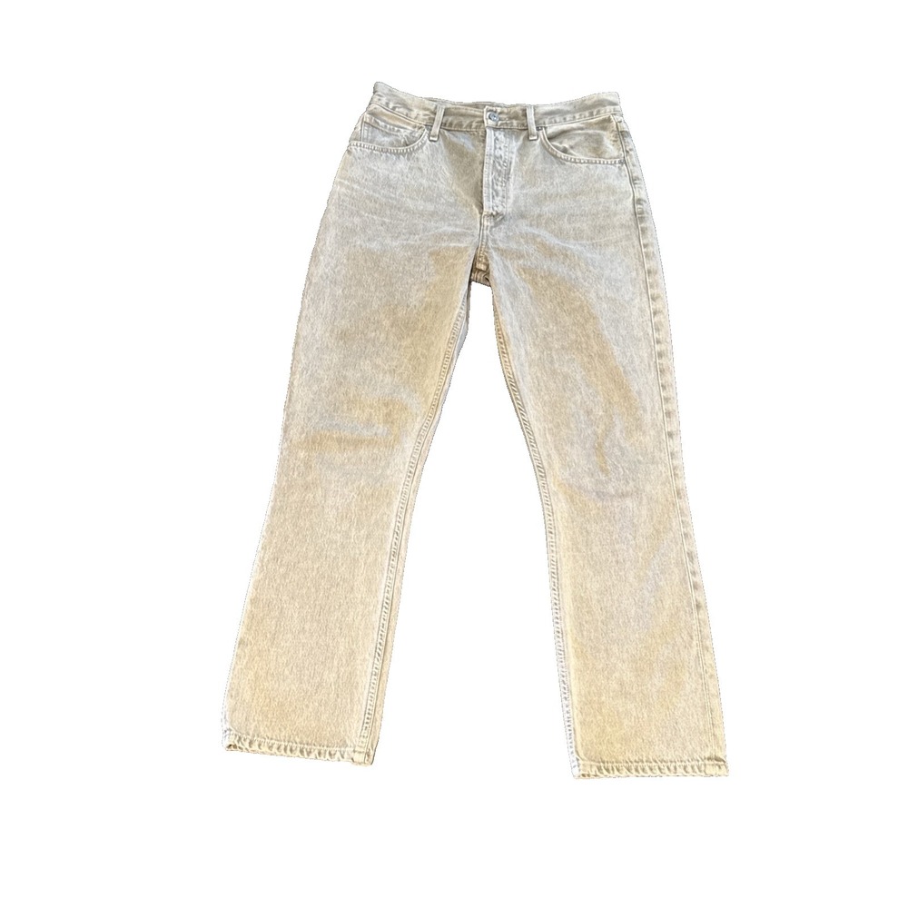 Citizens Of Humanity Women's Size 27 Jolene Beige Jeans Rigid Denim Button Fly
